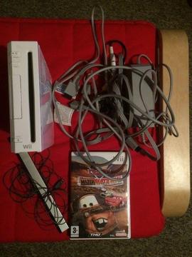 Nintendo Wii Console and Cars Game