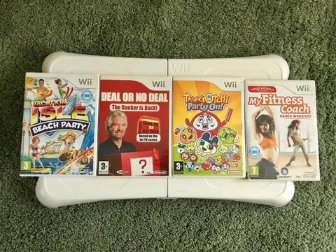 Wii Fit board & 4 games