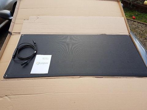 100 Watt Black Solar Panel, Semi Flexible, Brand New, Made by Lensun. RRP £249