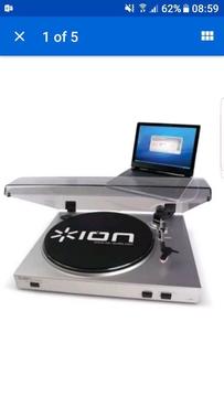 ION Turntable & Vinyl Achiver in box with instructions and in excellent Condition. 