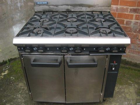 Blue seal Heavy duty G50D 6 burner Catering cooker with oven natural gas