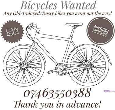 Bicycles Wanted!