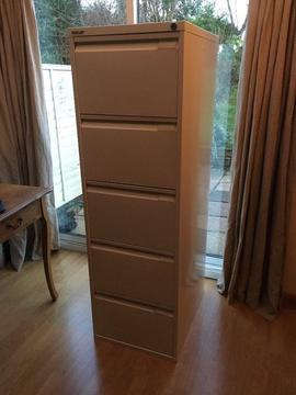 Bisley Filing Cabinet - 5 Drawer - White - Excellent Condition
