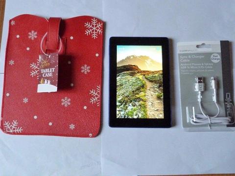 Amazon Kindle Fire HD 7 (4th Gen) 8GB, Wi-Fi, - Blue in Good Working Order Front and Rear Cameras