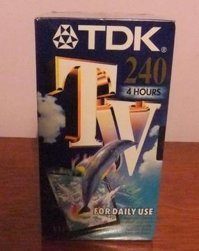 3 x TDK TV 240 VHS Video Blank Tapes - New & Sealed - Can Be Sent In The Post