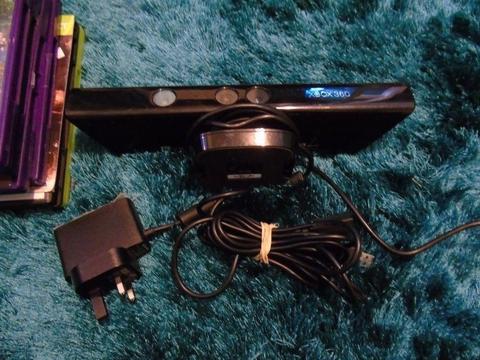 Xbox 360 Kinect sensor bar & games