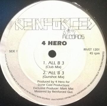 4 Hero - All B 3 / Rising Son (Reinforced Records - RIVET 1201) RARE Oldskool Vinyl 12''