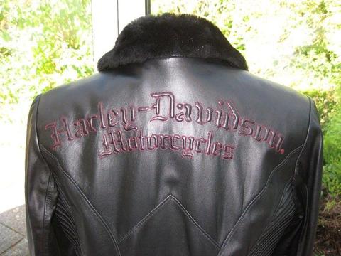 HARLEY DAVIDSON LADIES LEATHER JACKET, GENUINE LIMITED EDITION, AS NEW