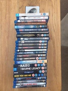 Twenty five Blu-ray movies
