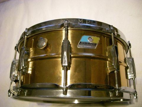 Ludwig LB552 Seamless polished bronze snare drum 14 x 6 1/2
