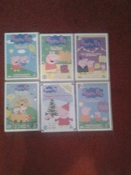 8 x Peppa Pig DVD's for sale