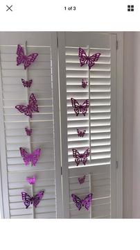 Butterfly decorations (hot pink)