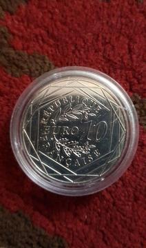 10 silver euro coin