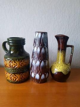 Lot of vintage vases- West German, Dale