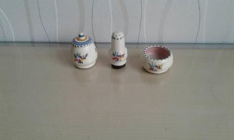 Poole pottery miniature cruet set