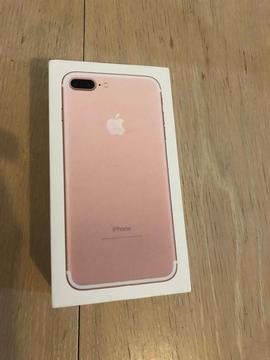 IPhone 7 Plus unlocked rose gold 32 gb brand new in box