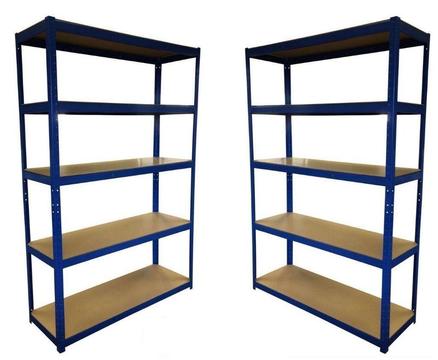 £50 HEAVY DUTY 174kg/shelf BLUE Storage shelves 180x120x40cm Metal Racking Garage delivery