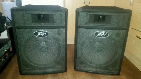 Peavey passive Pro-15 wood cab speakers, fully working, no offers please
