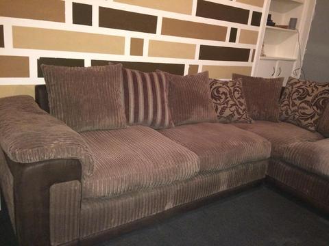 Brown corner sofa