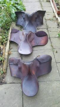 Old leather saddles £20 each