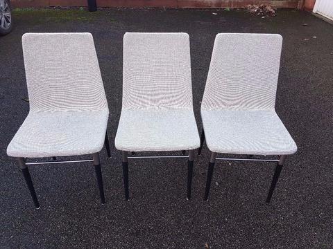 3 Canvas Fabric Chairs FREE DELIVERY 786