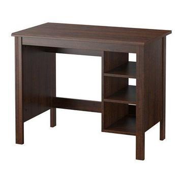 Ikea Brusali Brown Wooden Desk in Stratford - almost brand new!
