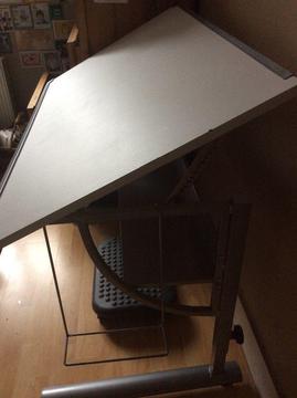 White Drawing and Design table. In excellent condition