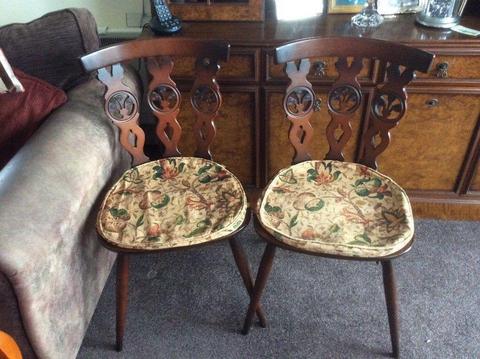 Ercol Old Colonial 375 bow top Windsor chairs x 2