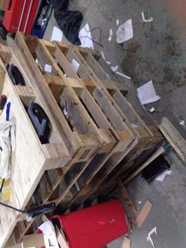 35 wooden assorted pallets,...free