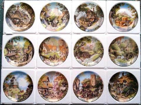 Coalport China Collectors Plates - The Tale of a Country Village