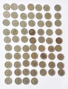 Nice Selection Of 67 Old British Sixpence Coins