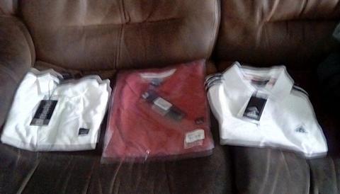 selection of men's polo shirts, hoodies and jacket. 2 pairs of jeans brand new