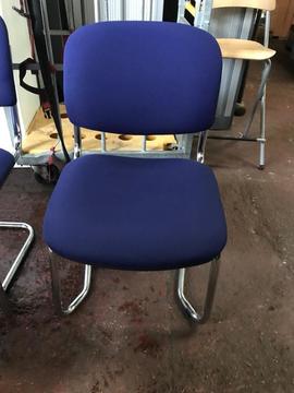 Purple & Chrome Chairs Stackable