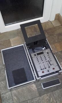 dj mixer flight case with laptop stand 10 inch