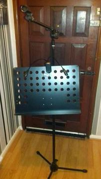 Mic& music stand with LED lights