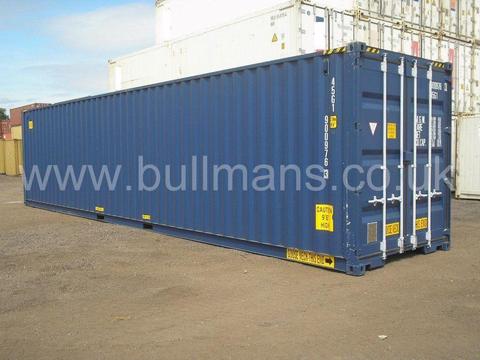 40ft High cube tunnel new build / single trip steel container, storage container, site container