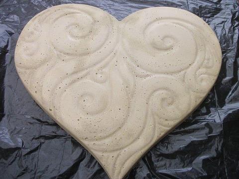 Heart shaped stepping stone