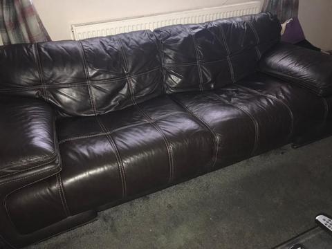 Real leather sofas