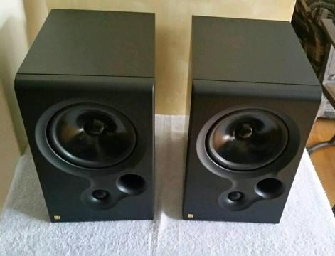 Kef coda 8 speakers with front covers
