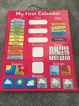 My First Calendar Educational Toy
