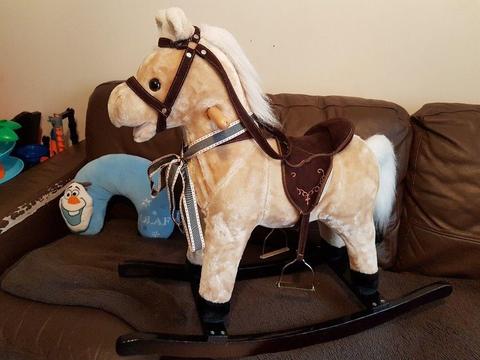 Rocking Horse Kids Toy moving mouht sounds and tail