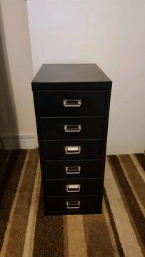 Black Ikea metal cabinet