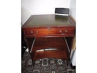Dark Wood Computer Table & Matching Filing Cabinet