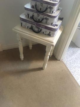 Small white wood table