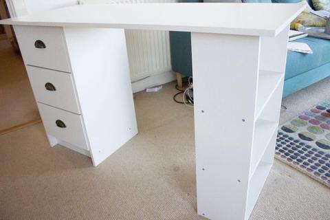 White Desk / Writing Table / Workstation / Dressing Table / Home Storage