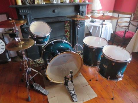 Mapex M Series Drum Kit + Dbl Pedals,Stands,Cymbal Set