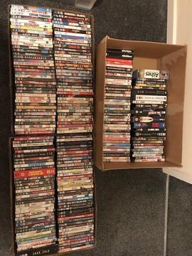 220+ DVDs - box sets, movies, TV, documentaries great condition