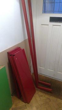 Red Metal Leaning Ladder shelving