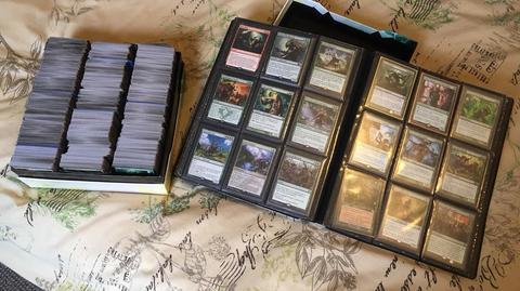 Magic the gathering MTG collection of cards. Box and binder