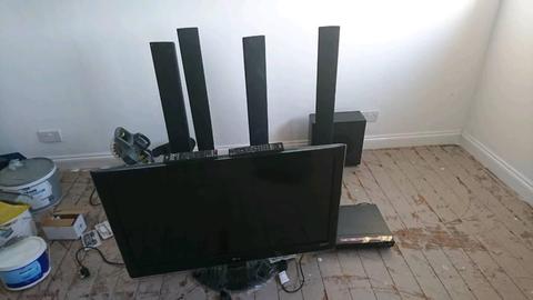 Lg HD TV for sale and DVD player with 5.1 sound